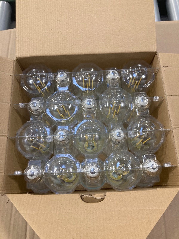 Photo 1 of TJOY 20 Pack E26 Base Vintage LED Edison Light Bulbs, 60W Equivalent Dimmable, 4000K Natural White, 8W ST58 LED Filament Bulbs, 800Lumens, CRI80+, Antique Glass Style for Home, Bedroom, Farmhouse