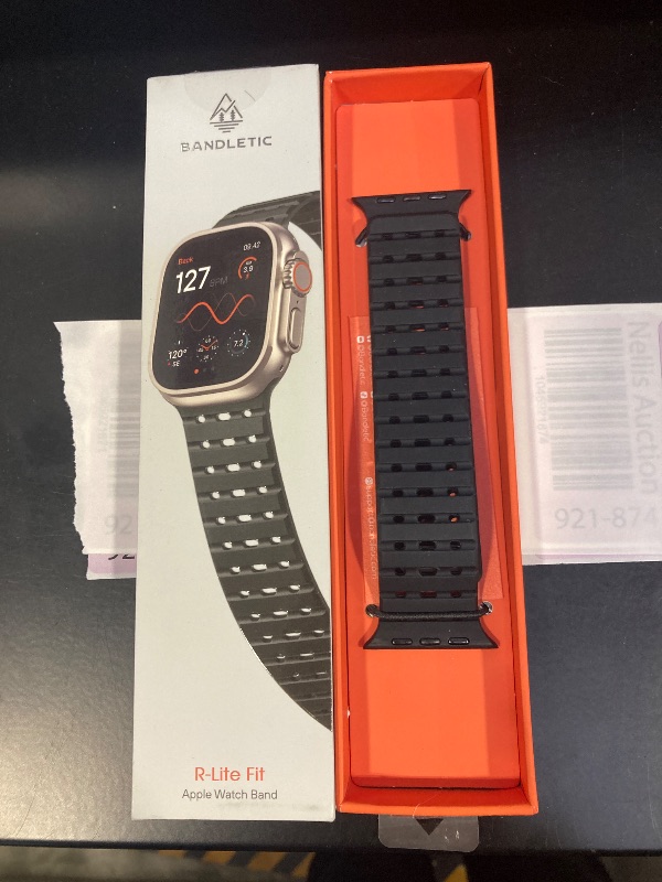 Photo 1 of Bandletic Compatible with Apple Watch Ultra 2/Ultra Band 49mm/46mm/45mm/44mm/42mm(3/2/1) Men Women, Magnetic Silicone Rugged Sport Watchband for iWatch SE2/SE/10/9/8/7/6/5/4