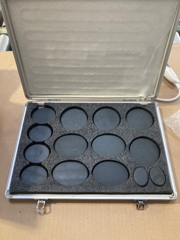 Photo 1 of AICNLY Hot Stones Massage Set with Temperature Adjustment-20 Pcs Basalt Hot Stones with Heater Kit, Professional Massage Tool for Spa-Lymphatic Drainage, Relieve Tension and Muscle Pain