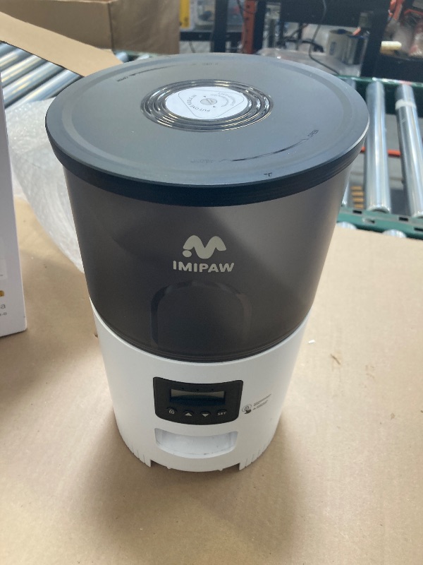 Photo 1 of IMIPAW Automatic Cat Feeders, 3L Timed Cat Dry Food Dispenser, Dual Power Supply, Programmable Portion Size, Auto Pet Feeder for Cats and Small Dogs
