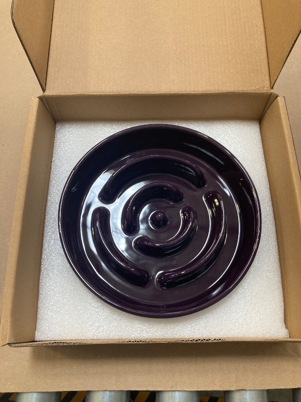 Photo 1 of LE TAUCI Dog Bowls Slow Feeder Ceramic, 1.5 Cup Slow Feeding Bowl for Small and Medium Breed, Puzzle Dog Food Bowl for Fast Eater, Maze Purple