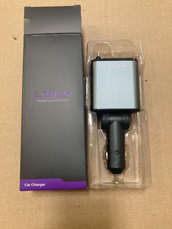 Photo 1 of LISEN Retractable Car Charger [69W USB C Car Accessories Adapter ]for iPhone 16 USBC Charger Fast Charging, Gifts Mothers Day, Travel Essentials for Women Men, Road Trip Essentials for iPhone 16 15 14