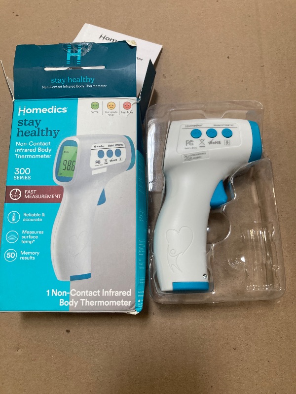 Photo 1 of HoMedics Non-Contact Infrared Forehead Thermometer, Clinically Proven Fast Accurate Results, High-Fever Alert with 4-in-1 Readings