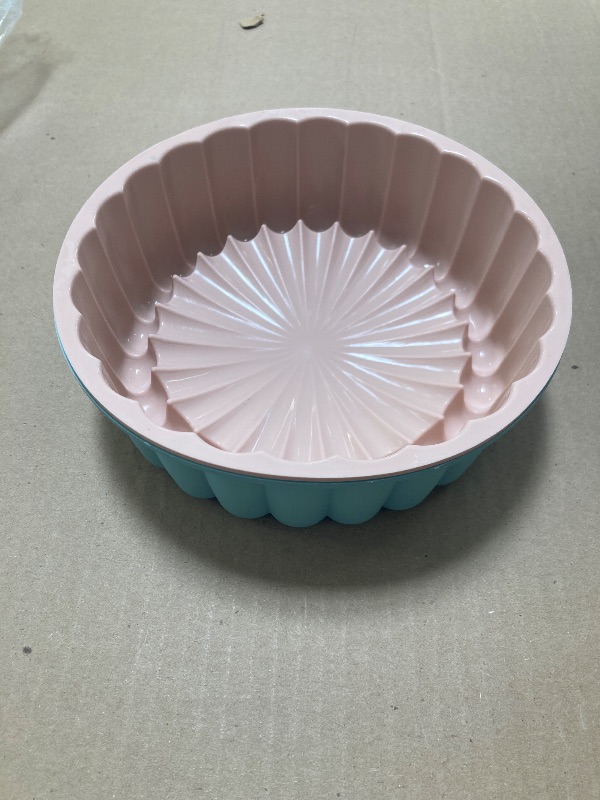 Photo 1 of HUAKENER 2 Pcs Charlotte Cake Pan, 8 Inch Round Cake Pan, Nonstick Silicone Cake Molds for Cheese Cake, Chocolate Cake, Rainbow Cakes, Strawberry Shortcake, Brownie Tart Pie