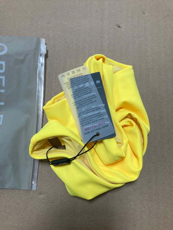 Photo 1 of RELLECIGA Women's Yellow Super Cheeky Brazilian Cut Bikini Bottom Size Medium