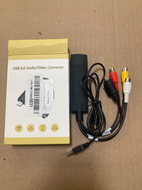 Photo 1 of Video Capture Card, USB Capture Card Device, Audio Video Converter Grabber for RCA to USB-Convert VHS Mini DV VCR Hi8 DVD to Digital, for PC TV Tape Player Camcorder, MAC Windows Vista Compatible