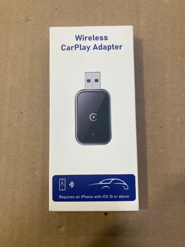 Photo 1 of Wireless CarPlay Adapter for iPhone, Convert Wired to Wireless Apple CarPlay Adapter, Mini Size with Extension Cable USB & USB-C/Type-C, Stable Control & No Delay, Black