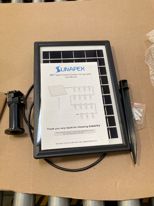 Photo 1 of SUNAPEX 6W Replacement Solar Panel - Compatible with 48FT & 96FT SUNAPEX Light Strings Only - Not Compatible with Other Brands