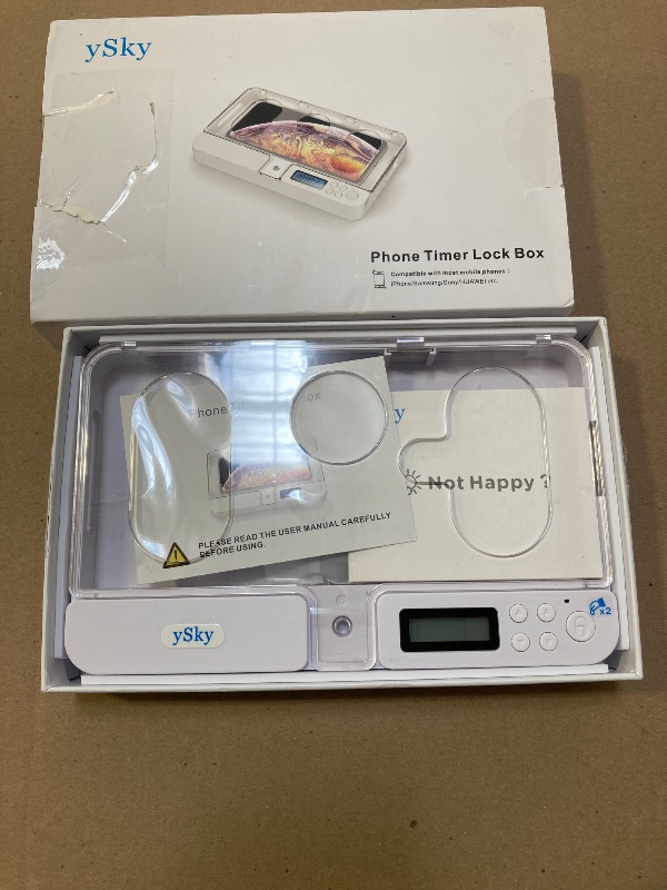 Photo 1 of ySky Portable Smart Auto Phone Timer Lock Box for iPhone and Android Phones, Self-Control Timer Locker to Help Kids,Students, Adults Focus Back,Prevent Excessive Games, Mobile Phone Addiction(New)