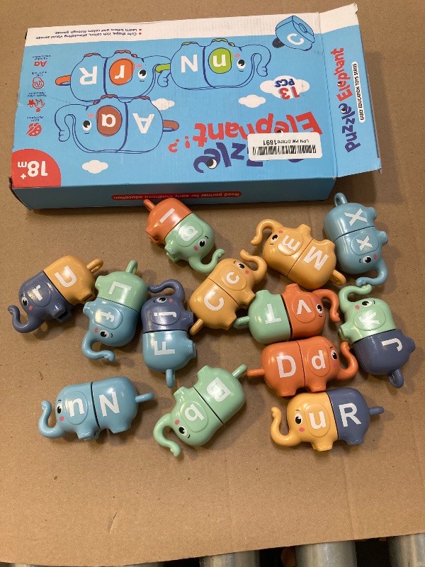 Photo 1 of Elephant Alphabet Letter Matching Puzzle Toys for Toddlers 18 Months, 26 ABC Learning Game Fun Preschool Educational Classroom Stacking Toy for 2 3 4 Year Old Boys & Girls, Ideal 1st Birthday Gift