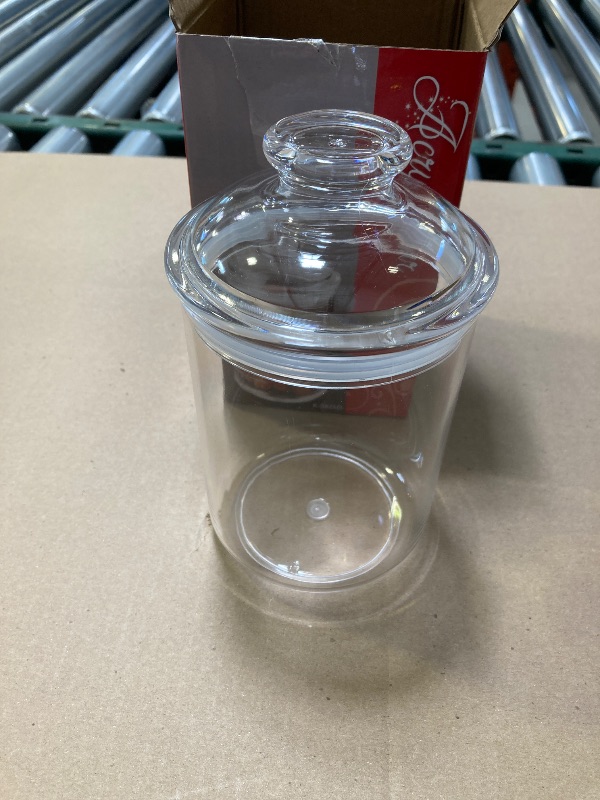 Photo 1 of 24oz Acrylic Storage Jar, Airtight Lid with Silicone Sealing Ring, Ideal Canister Container for Sugar, Tea, Spices, Herbs, Shells, Bath Salt, Christmas Decorative Apothecary Jars