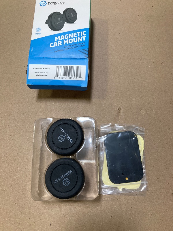Photo 1 of Magnetic Phone Holder for Car, WixGear [2 Pack] Universal Air Vent Magnetic Phone Mount for Car, Car Phone Holder Mount for Cell Phones and Mini Tablets with 4 Metal Plates