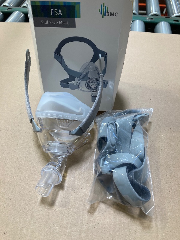 Photo 1 of CPAP Mask, Universal Full Face CPAP Masks Replacement Set, Soft Silicone CPAP Full Cover Assembly Kit, TMS Comfort Series Nasal CPAP MASK with Headgear, Elbow and Cushion, S Size
