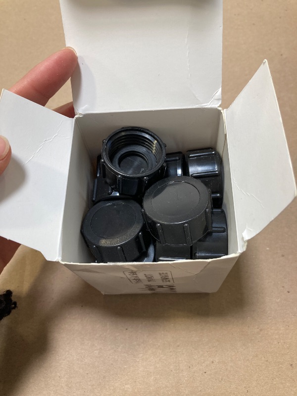 Photo 1 of Mudder 16 Pieces Garden Hose Caps Sprinkler Cap Plastic Garden Spigot Cover Female End Fitting Cover with 16 Pieces Gaskets for 3/4 Inch GHT Yard Hose