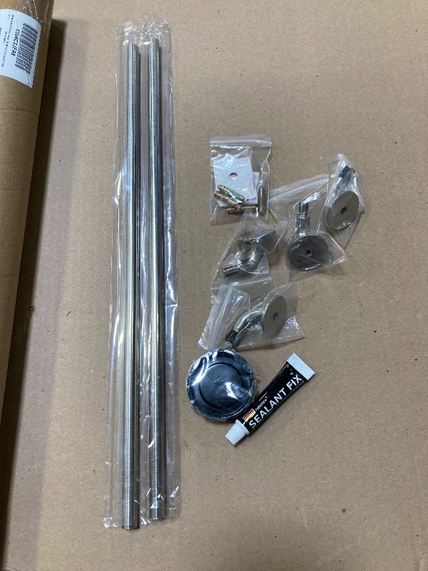 Photo 1 of ARNORX 0.4” French Door Wrap Around Cafe Rods, Tier Curtain Rods, Sash Curtain Rods, 2 PCS, 16 to 28 Inch (Brushed Nickel)