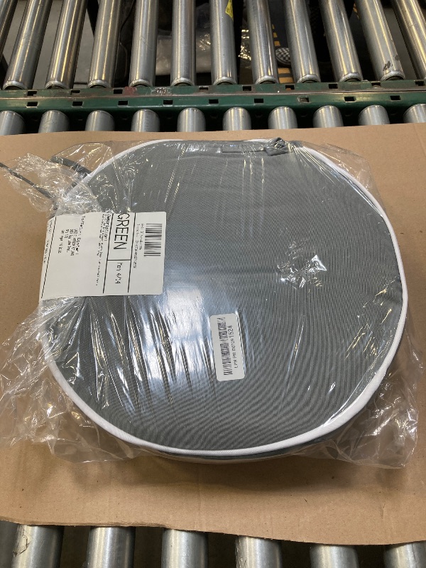 Photo 1 of 15 Inch Set of 2 Outdoor Bistro Chair Cushions,Small Patio Bistro Round Foam Seat Cushion Gray