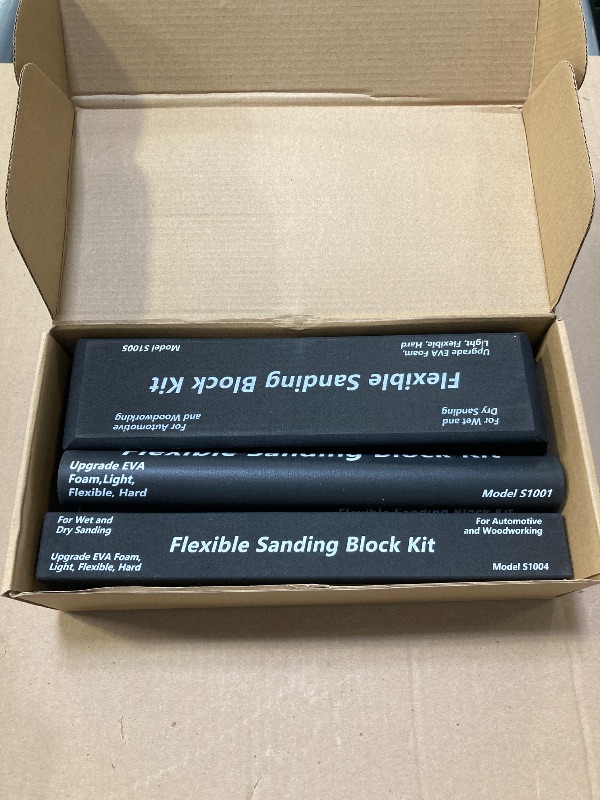 Photo 1 of Sanding Block Kit 7 PC - Auto Body Sanding Block kit,Automotive Sanding Blocks,Sanding Blocks Auto Body,Flexible EVA Foam Wet or Dry Sanding Blocks Set,Car Sanding Block,Light,Semi Rigid,Black