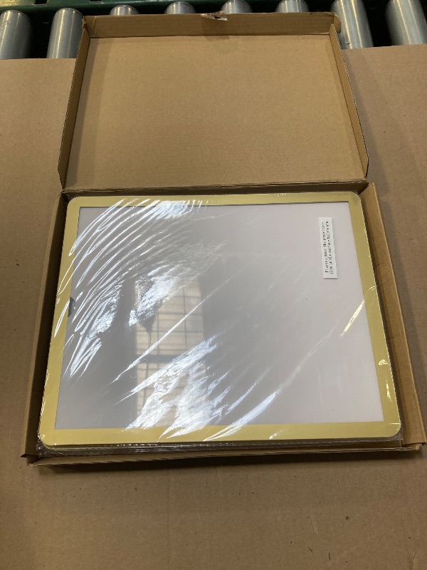 Photo 1 of 2 Pack 8.5"x11" Sign Holder Wall-mounted, Self-Adhesive Display Frame for College Certificate/Poster/Paper/Picture Office/Store/School Display Sign Holder with Horizontal and Vertical (Gold)