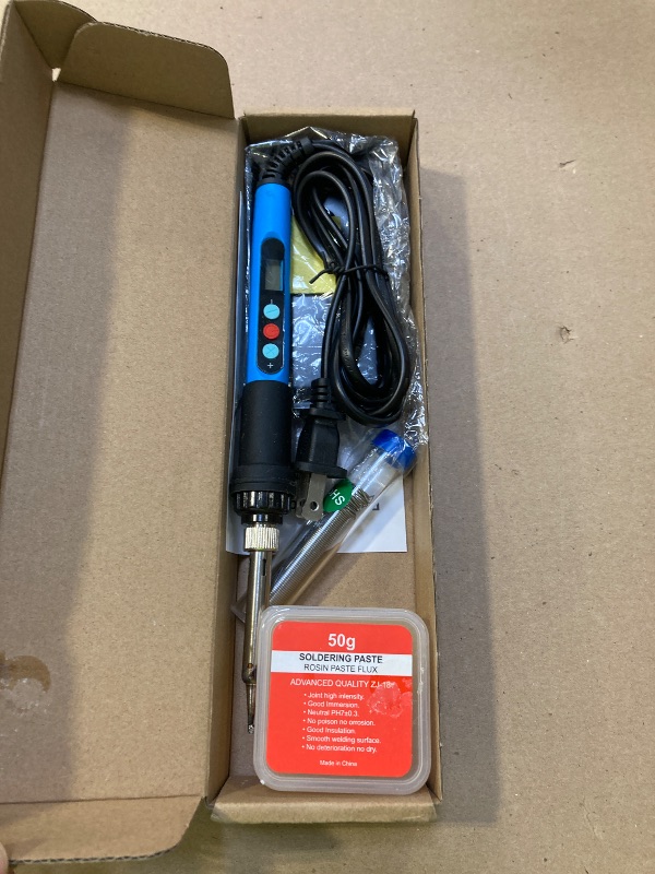 Photo 1 of ANBES Soldering Iron Kit, 90W 110V Fast Heat up LCD Digital Soldering Gun kit with Ceramic Heater, 10 in 1 Adjustable Temperature Soldering Kit with Automatic Sleep Mode