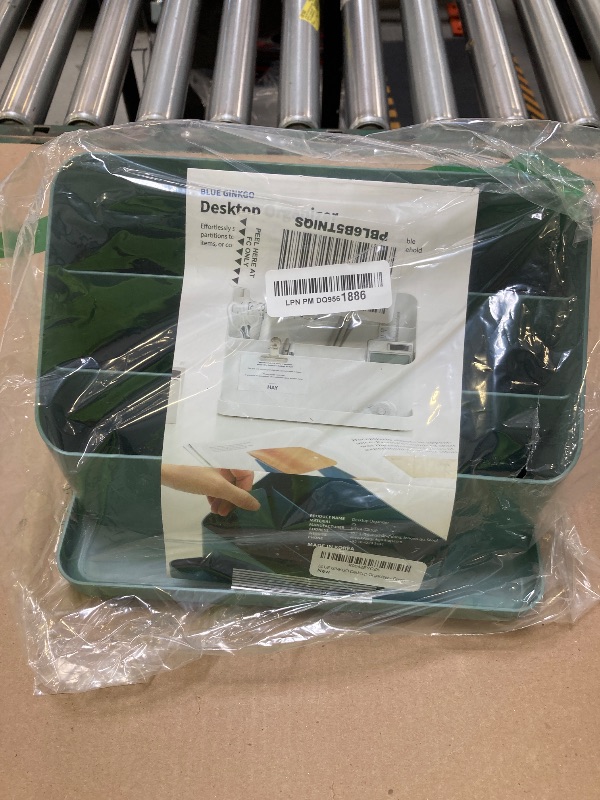 Photo 1 of BLUE GINKGO Desk Organizer – Korean-Made Office Storage for Pens, Notes, Mail, and Supplies (Green)