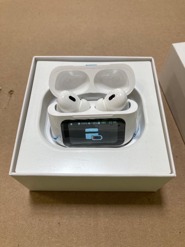 Photo 1 of Language Translator Earbuds, 138 Languages Bluetooth Translation Device with Two Way Real-time Online Voice Translation, High Accuracy, Full-Color Smart Screen and Touch Control (Blue White)