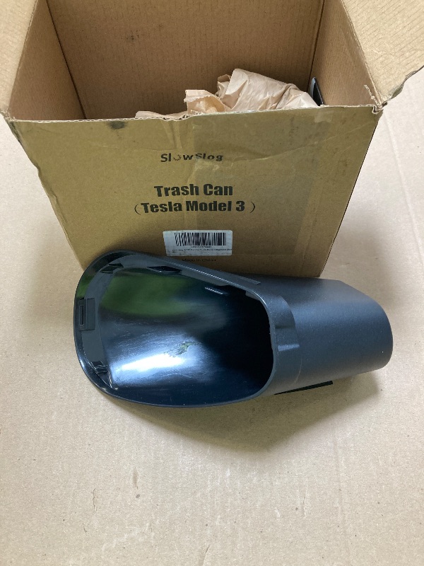 Photo 1 of Slow Slog Trash Can for Tesla, Garbage Can for Tesla Model 3 2017-2023, Car Trash Bin with Cover (Only Fits Driver Door) Tesla Model 3 Accessories [Not Compatible with Model 3 Highland 2025/2024]