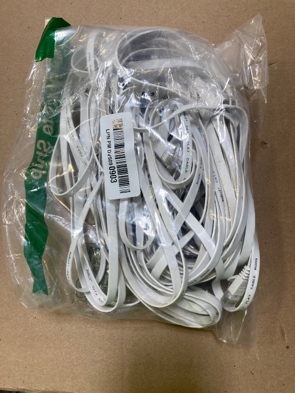 Photo 1 of Jadaol Cat 6 Ethernet Cable 75 ft, Outdoor & Indoor 10Gbps Support Cat8 Cat7 Network, Flat RJ45 Internet LAN Computer Patch Cable for Router, Modem, Switch, Gaming Consoles, Streaming Devices, White