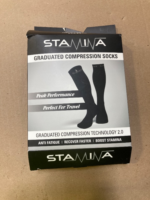 Photo 1 of Physix Gear Compression Socks - Best Men & Womens Compression Socks for Circulation, Running, Nurses, Athletic Use Sock Compression, Blood Pressure Socks, Calcetines de Compresion, All, Black, XXL