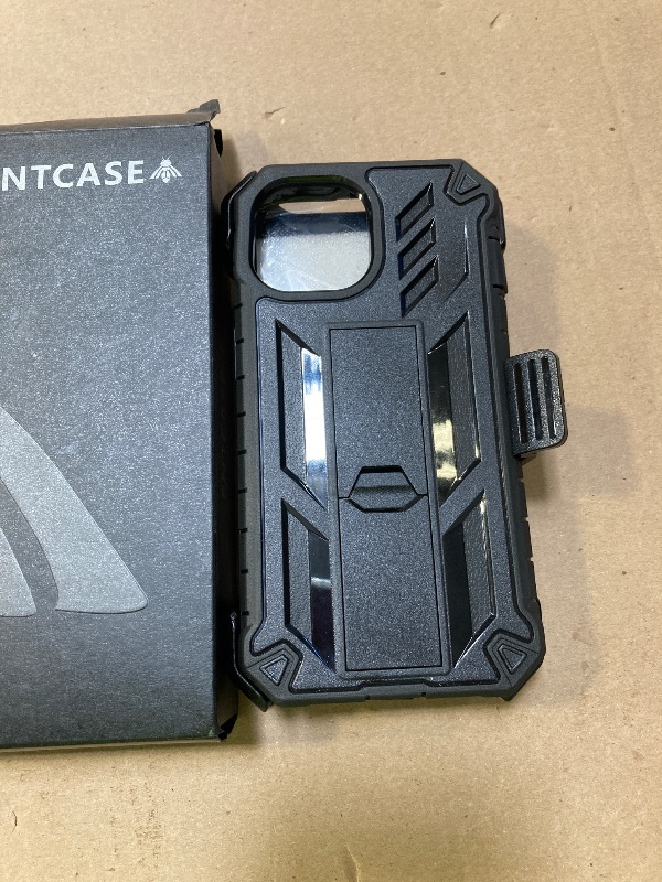 Photo 1 of FNTCASE for iPhone 15 Phone Case: for iPhone 14 & 13 & 16e Case Military Shockproof Protective Rugged Cell Phone Cover with Kickstand & Belt-Clip Holster, Heavy Duty Hard Cases 5G - 6.1 Inch Black