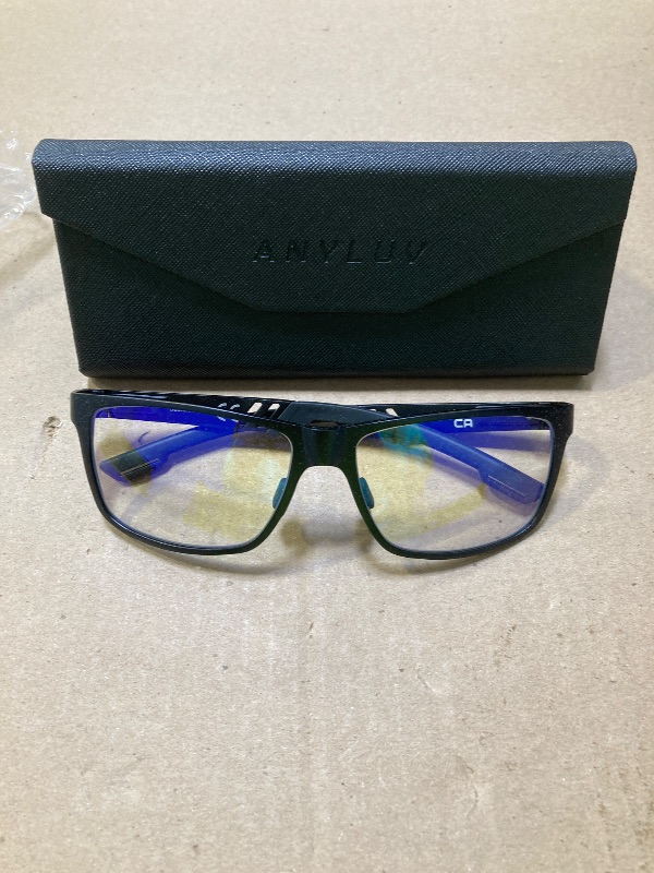 Photo 1 of ANYLUV Blue Light Blocking Glasses Men Computer Gaming Glasses Lightweight Al-Mg Metal Anti Eyestrain Eye Protection