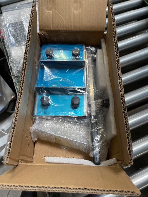 Photo 1 of BAOSHISHAN Manual Frozen Meat Slicer, Stainless Steel Meat Cutter Beef Mutton Roll Bacon Nougat for Home Cooking of Shabu Shabu Hotpot Korean BBQ (Include 10 Meat Freezer Bags)