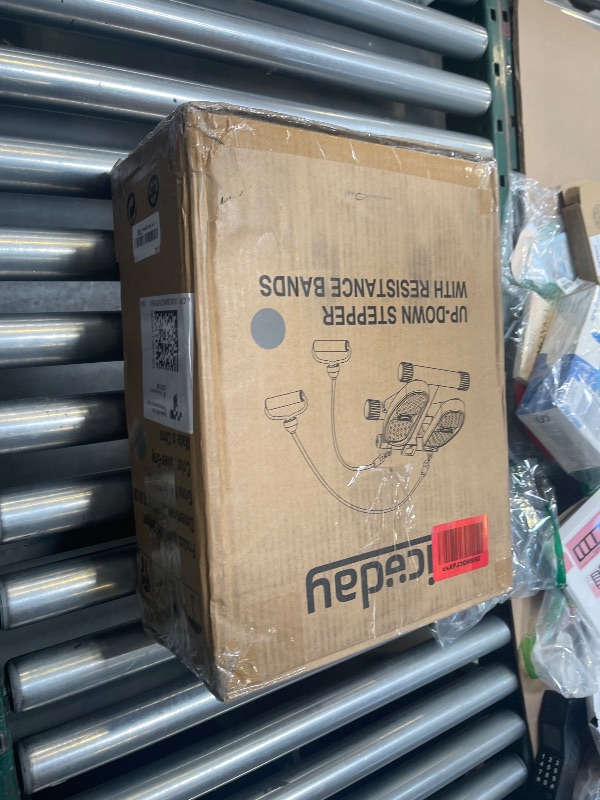 Photo 1 of Niceday Steppers for Exercise, Mini Stair Stepper with Resistance Bands at Home Workout Equipment with 300LBS Loading Capacity, Hydraulic Fitness Stepper with LCD Monitor Sliver Gray