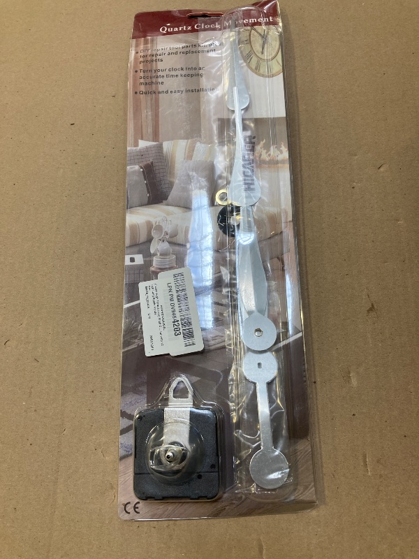 Photo 1 of Hicarer High Torque Long Shaft Clock Movement Mechanism Clock Replacement Motor with 12 Inch Long Spade Hands