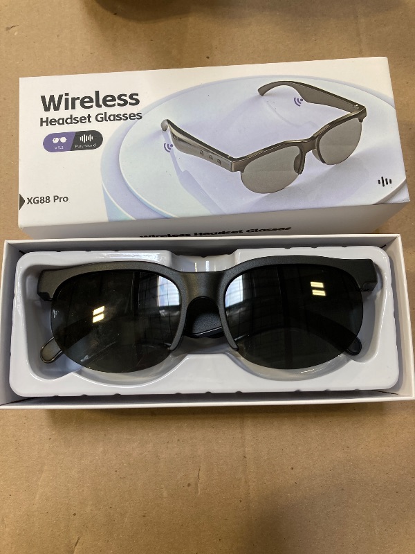 Photo 1 of ZYHZMSGJ Smart Glasses with AI Translator, Bluetooth Glasses with 150 Translation, Smart Sunglasses for Men & Woman,120H Ultra-Long Standby, UV Protection, IPX5 Waterproof, Hands-Free Music & Calls