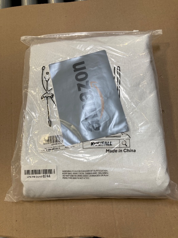 Photo 1 of KOUFALL White Linen Textured Blackout Curtains 108 Inches Long for Bedroom,Back Tab Thermal Insulated Pleated Drapes for Apartment Studio,9 FT 2 Panels