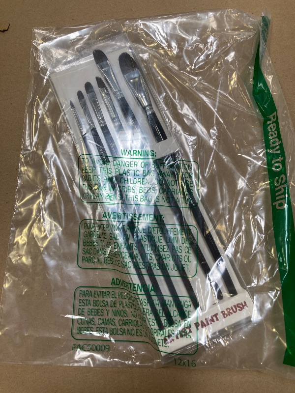 Photo 1 of Transon Red Sable Filbert Paint Brushes 6pcs for Watercolor, Acrylic, Oil, Tempera and Gouache Painting