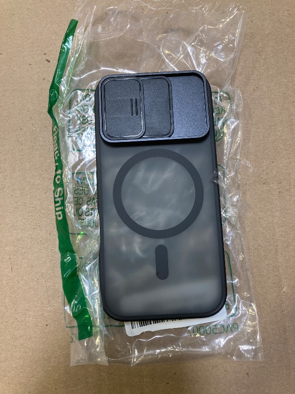 Photo 1 of TORRAS Magnetic Shockproof for iPhone 16 Pro Case with Slide Camera Cover & 360° Spin Kickstand, Military Grade Drop Protection, Fit for MagSafe, Anti-Scratch & Anti-Fingerprint, Translucent Black