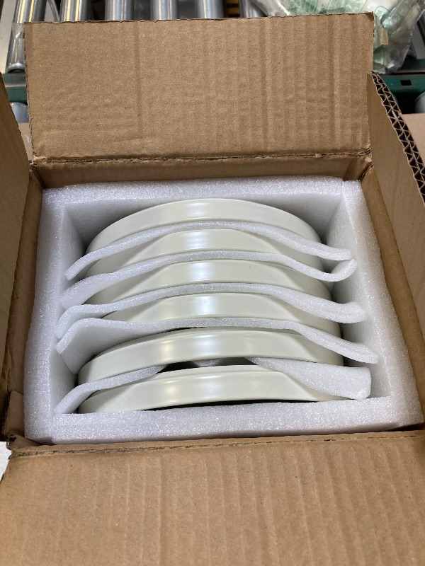 Photo 1 of GBHOME Ceramic Plates Set of 6, 8.0 Inch Matte Glaze Salad Plates, Modern Dinnerware Dishes Set for Kitchen,Microwave & Dishwasher Safe, Scratch Resistant-Matte Cream