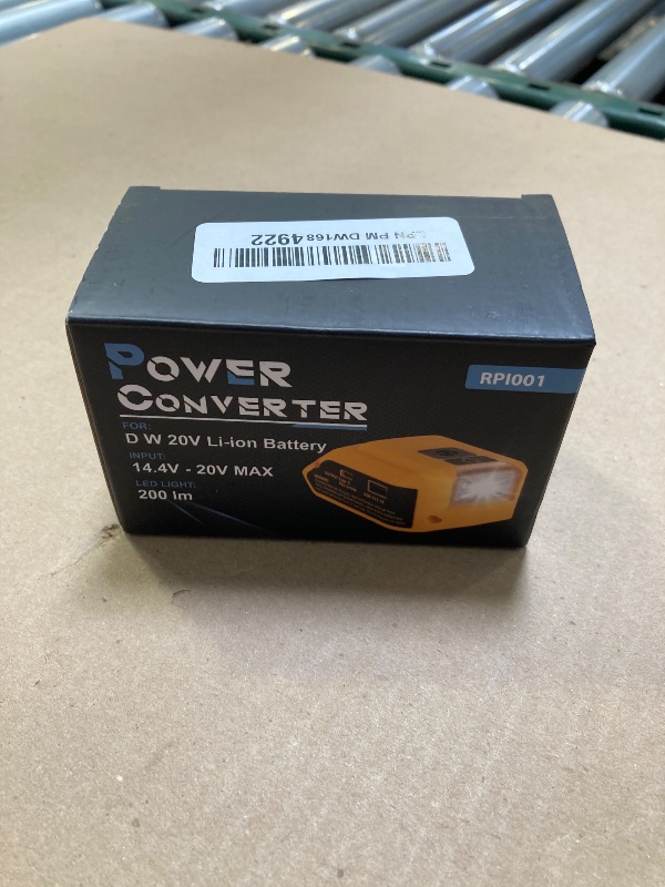 Photo 1 of Battery USB Charger Adapter for DeWalt 20V MAX Battery Generator Power Converter with USB Charger Type C and LED Lights for Work RV Camping Travel, Tool Only