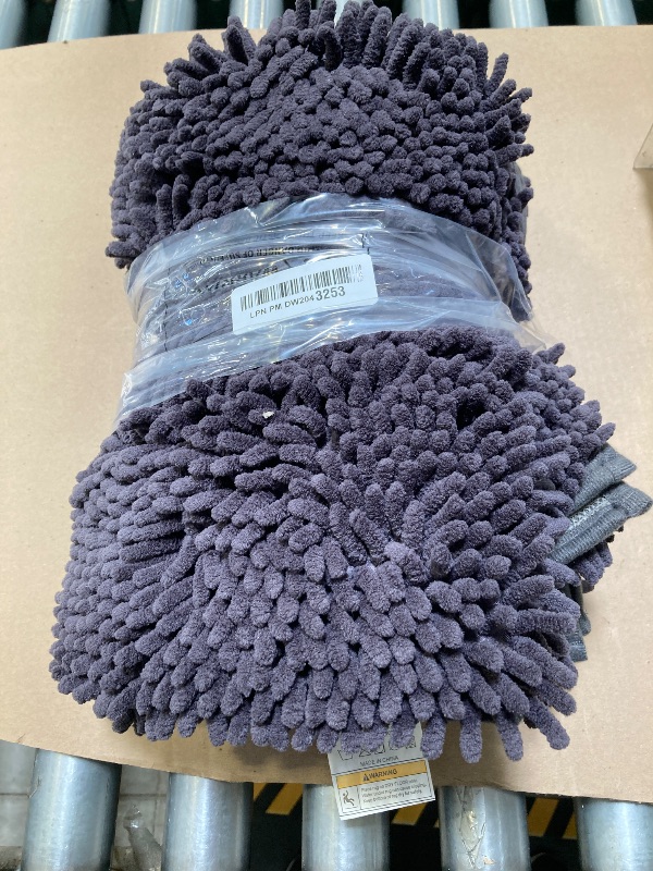 Photo 1 of Smiry Luxury Chenille Bathroom Rugs 36x24, Extra Soft and Absorbent Shaggy Bath Mat, Machine Washable, Non-Slip Plush Carpet Runner for Tub, Shower, and Floor, Home Decor Accessories, Charcoal Grey