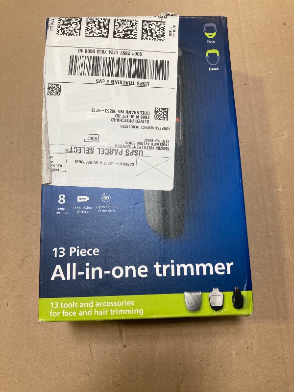 Photo 1 of Norelco Philips Multi Groomer All-in-One Trimmer Series 3000-13 Piece Mens Grooming Kit for Beard, Face, Nose, Ear Hair Trimmer and Hair Clipper - NO Blade Oil Needed, MG3740/40
