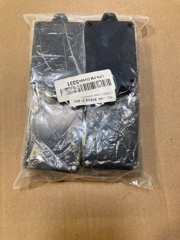 Photo 1 of Project Box, 4pcs Junction Boxes, IP65 Waterproof Electrical Boxes, ABS Plastic Dustproof Electrical Project Case Power Junction Boxes with Fixed Ear for Outdoor Electronics - 3.3x2.3x1.37