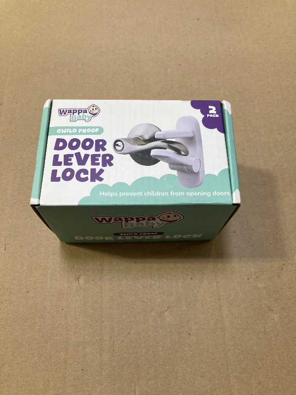Photo 1 of Door Lever Lock (2 Pack) – Prevents Toddlers from Opening Doors – Easy One-Hand Operation for Adults – Durable ABS with 3M Adhesive Backing – No Tools Needed for Install