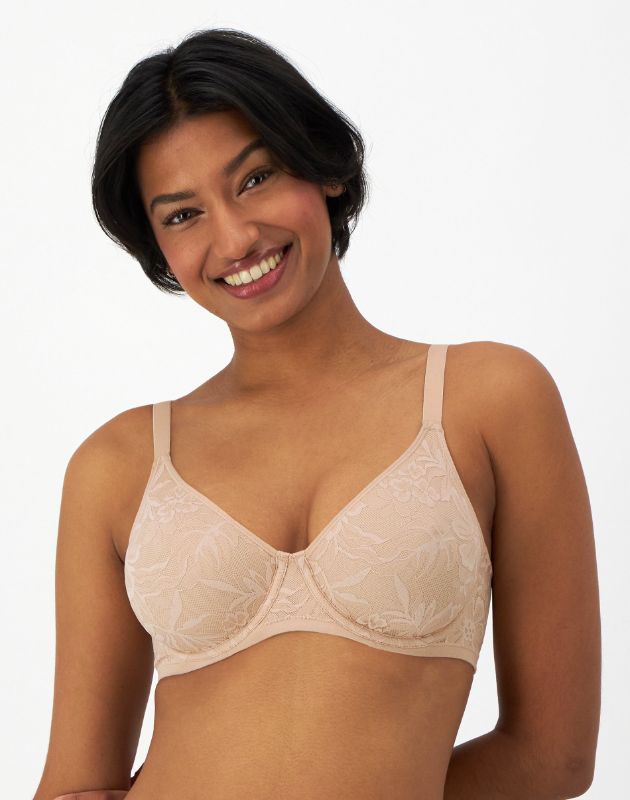 Photo 1 of Bali Women's Breathe Lace Underwire Bra DF7590 - Almond SIZE 40DD