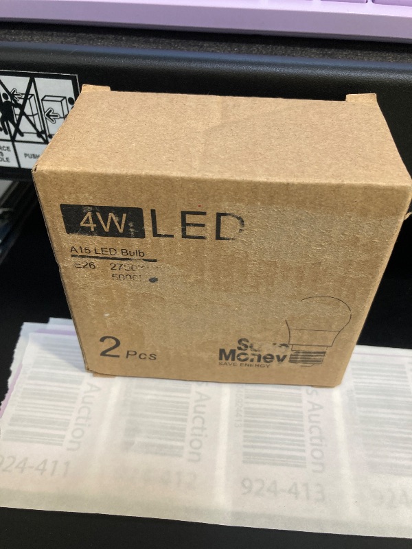 Photo 1 of LED Refrigerator Light Bulb 40 Watt Equivalent, 120V Fridge Appliance Light Bulb 4W Daylight White 5000K, Waterproof A15 Fridge Light Bulbs 450LM, E26 Freezer Light Bulbs Non-dimmable, 2Packs