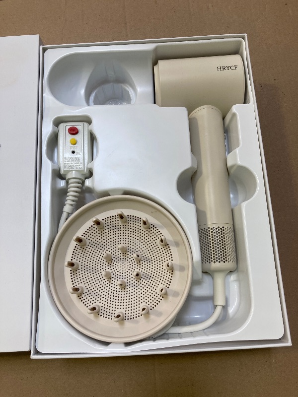 Photo 1 of HRYCF Hair Dryer,160000 RPM Blow Dryer with High-Speed Brushless Motor for Fast Drying, Professional Ionic Lightweight Hair Dryers, Thermo-Control Low Noise with Blow Dryers Diffuser & Nozzle