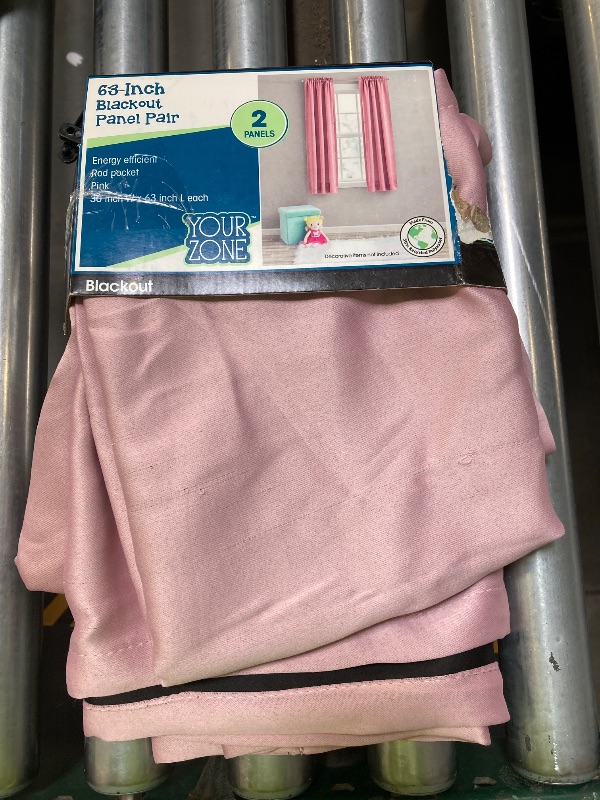 Photo 1 of 63-Inch Blackout Panel Pair, Pink