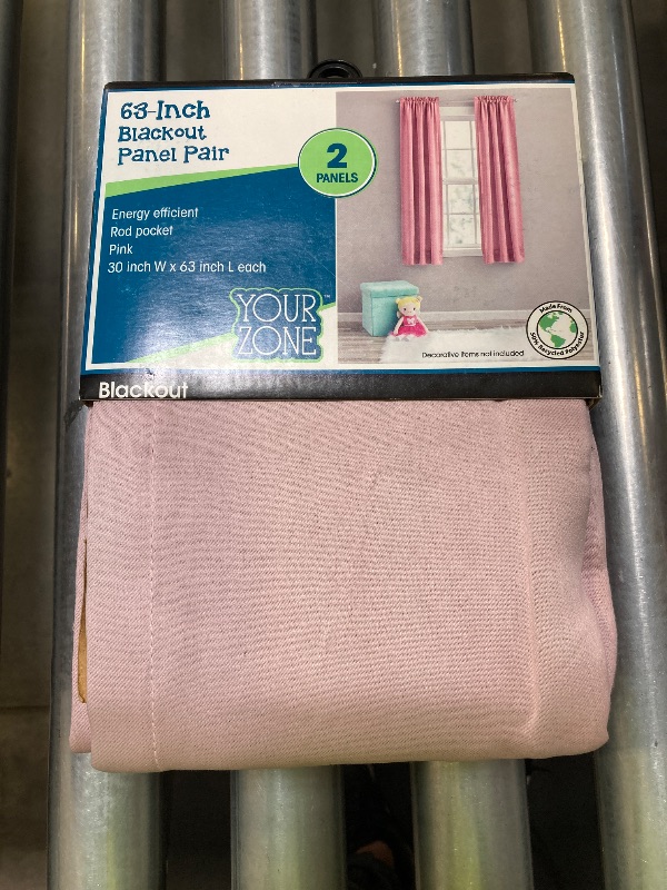 Photo 1 of 63-Inch Blackout Panel Pair, Pink