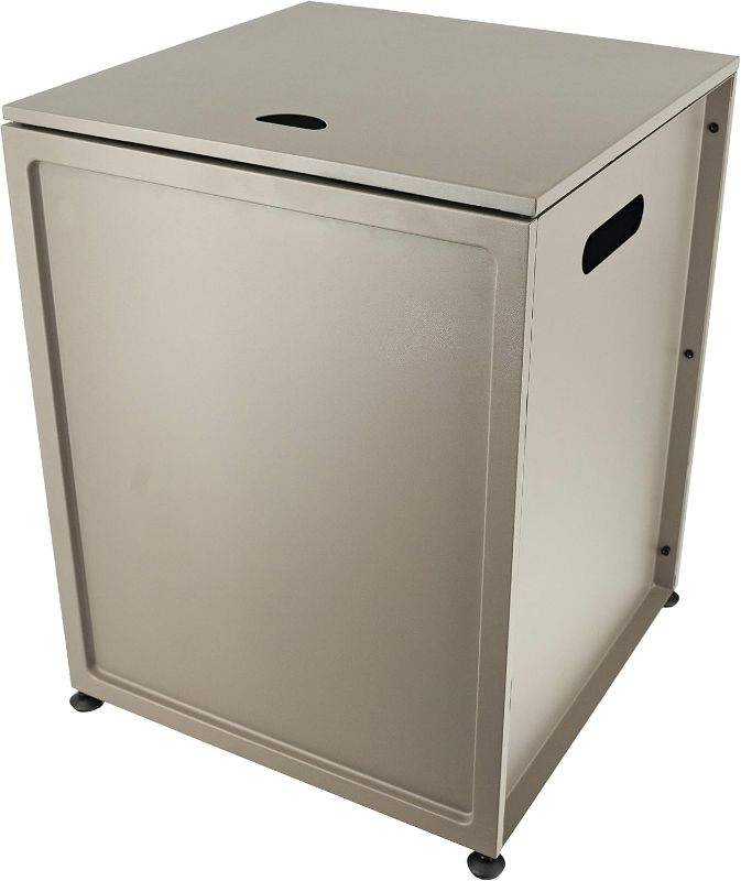 Photo 1 of Bond Manufacturing 51622 Outdoor Cover Table 20-lb Propane Tank Hideaway, Grey