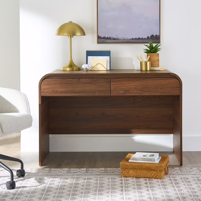 Photo 1 of Better Homes & Gardens Juliet Rounded Arch Desk, Walnut Finish
